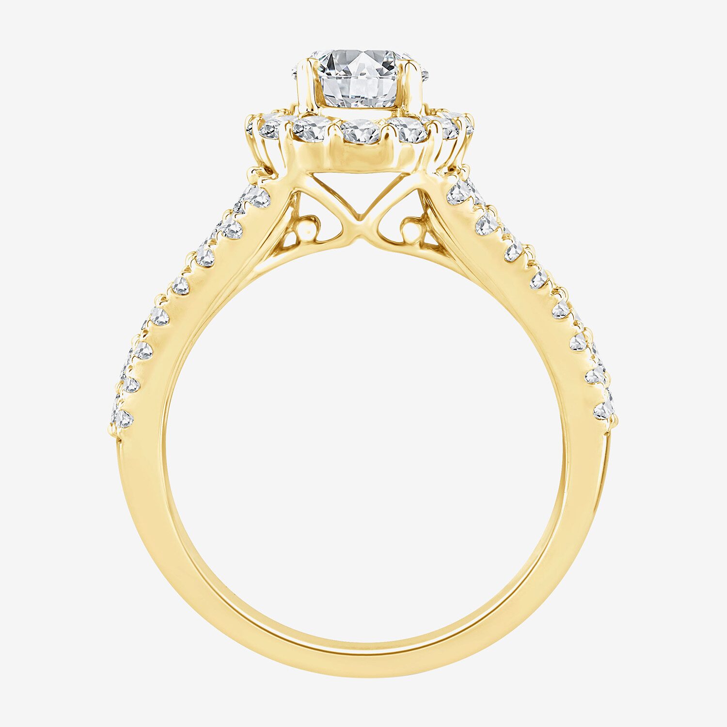 (F / Si1) Womens 2 1/4 CT. T.W. Lab Grown White Diamond Sterling Silver Oval Side Stone Halo Engagement Ring