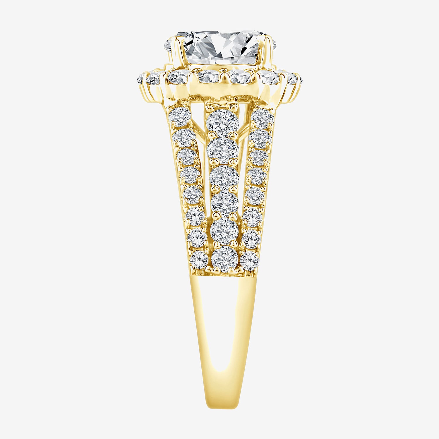 (F / Si1) Womens 2 1/4 CT. T.W. Lab Grown White Diamond Sterling Silver Oval Side Stone Halo Engagement Ring