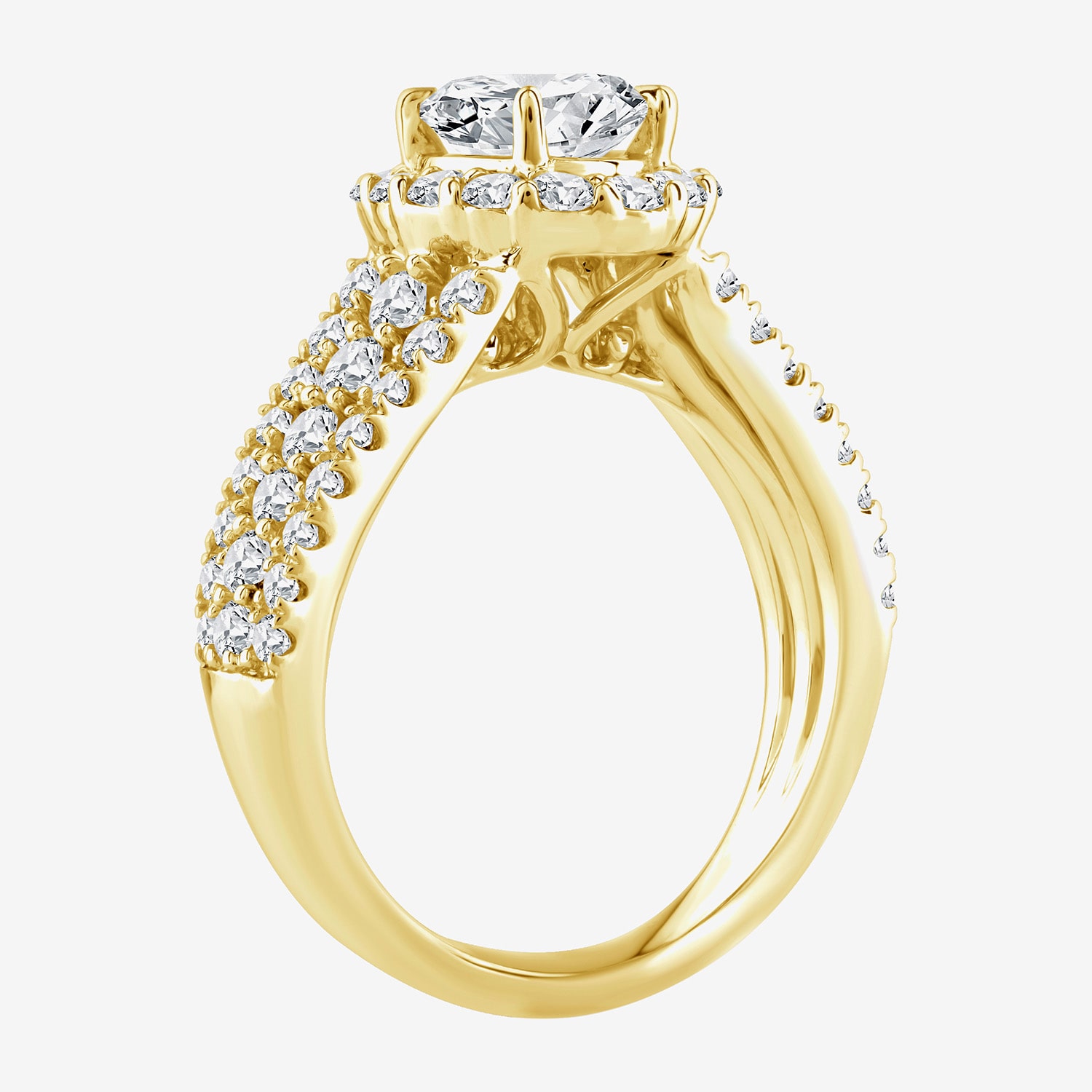 (F / Si1) Womens 2 1/4 CT. T.W. Lab Grown White Diamond Sterling Silver Oval Side Stone Halo Engagement Ring