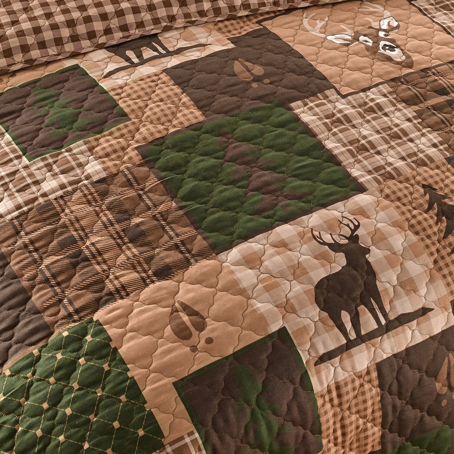 Your Lifestyle By Donna Sharp Green Forest Easy Care Quilt Set