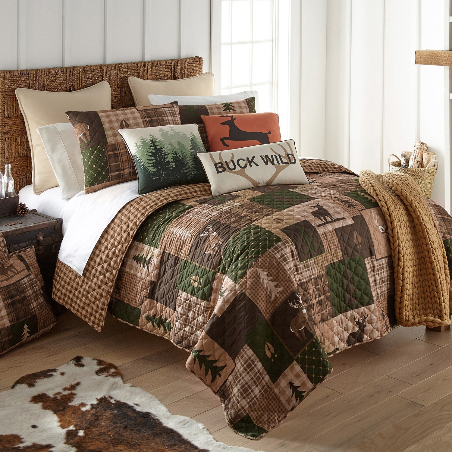 Your Lifestyle By Donna Sharp Green Forest Easy Care Quilt Set