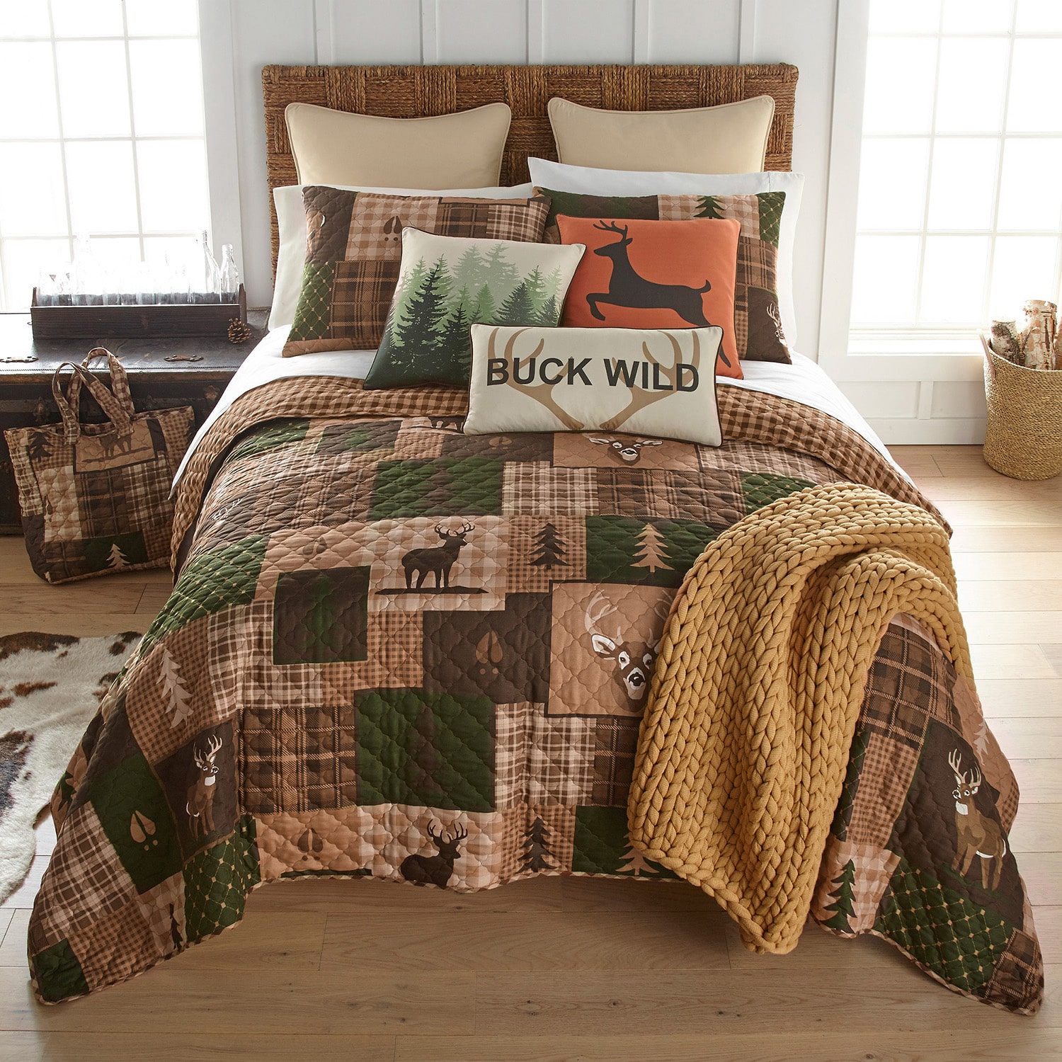 Your Lifestyle By Donna Sharp Green Forest Easy Care Quilt Set