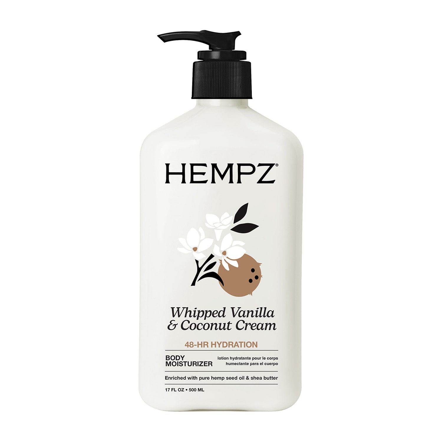 Hempz Whipped Vanilla & Coconut Cream Body Moisturizer 17 Oz.​