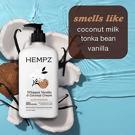 Hempz Whipped Vanilla & Coconut Cream Body Moisturizer 17 Oz.​