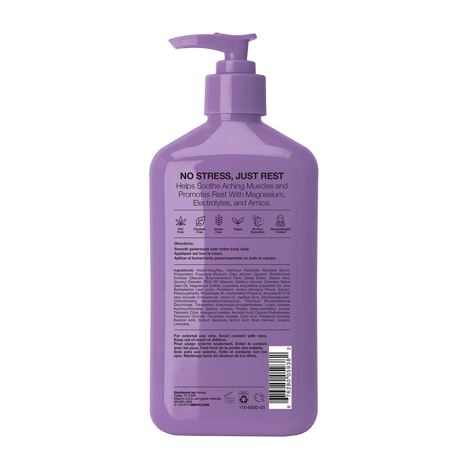 Hempz Serene Waters Body Moisturizer With Magnesium 17 Oz.