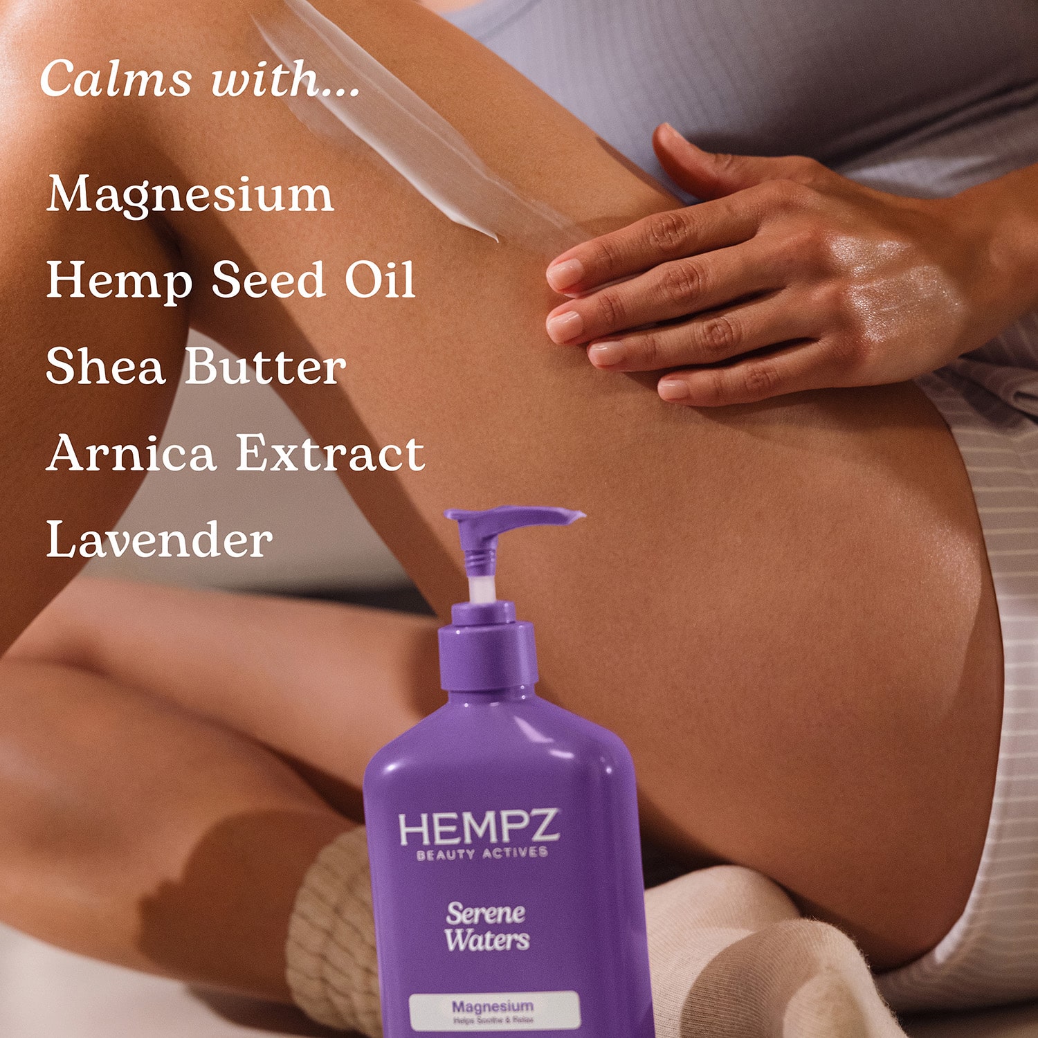 Hempz Serene Waters Body Moisturizer With Magnesium 17 Oz.