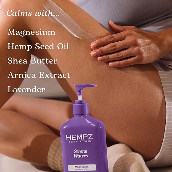 Hempz Serene Waters Body Moisturizer With Magnesium 17 Oz.