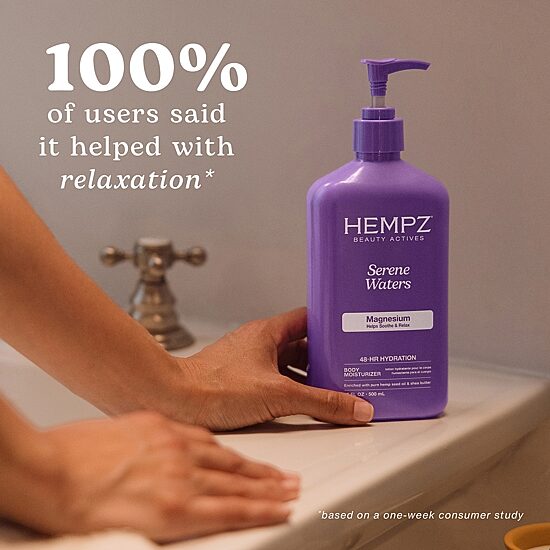 Hempz Serene Waters Body Moisturizer With Magnesium 17 Oz.