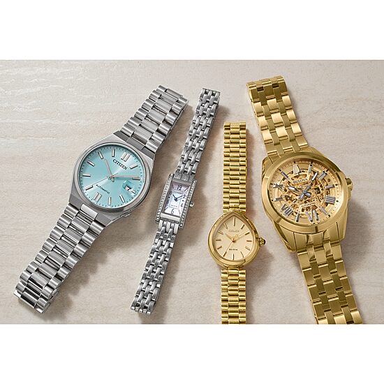 Citizen Womens Gold Tone Stainless Steel Bracelet Watch Em1202-50p