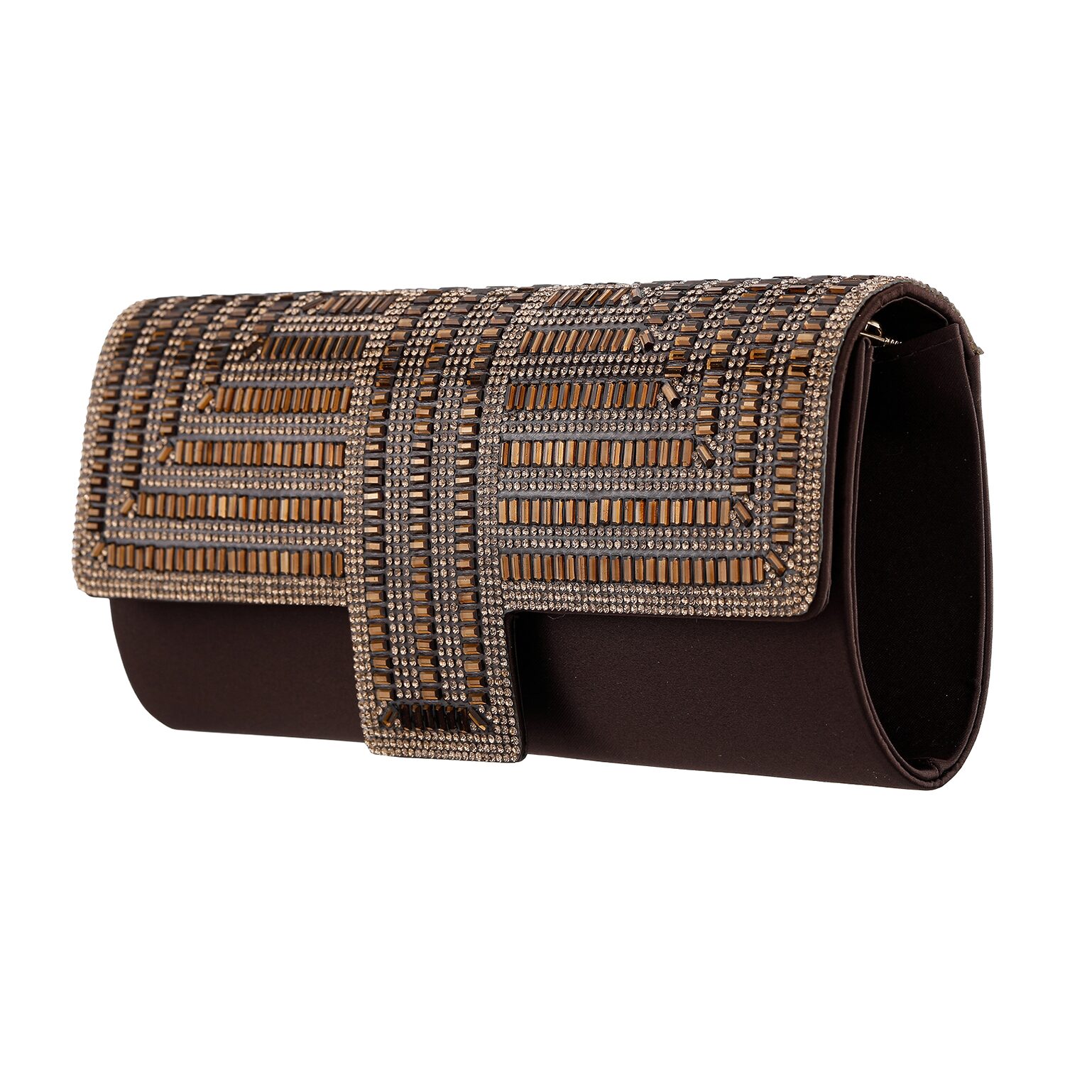 N By Nina Maeveen Crystal Beaded Flap Evening Bag