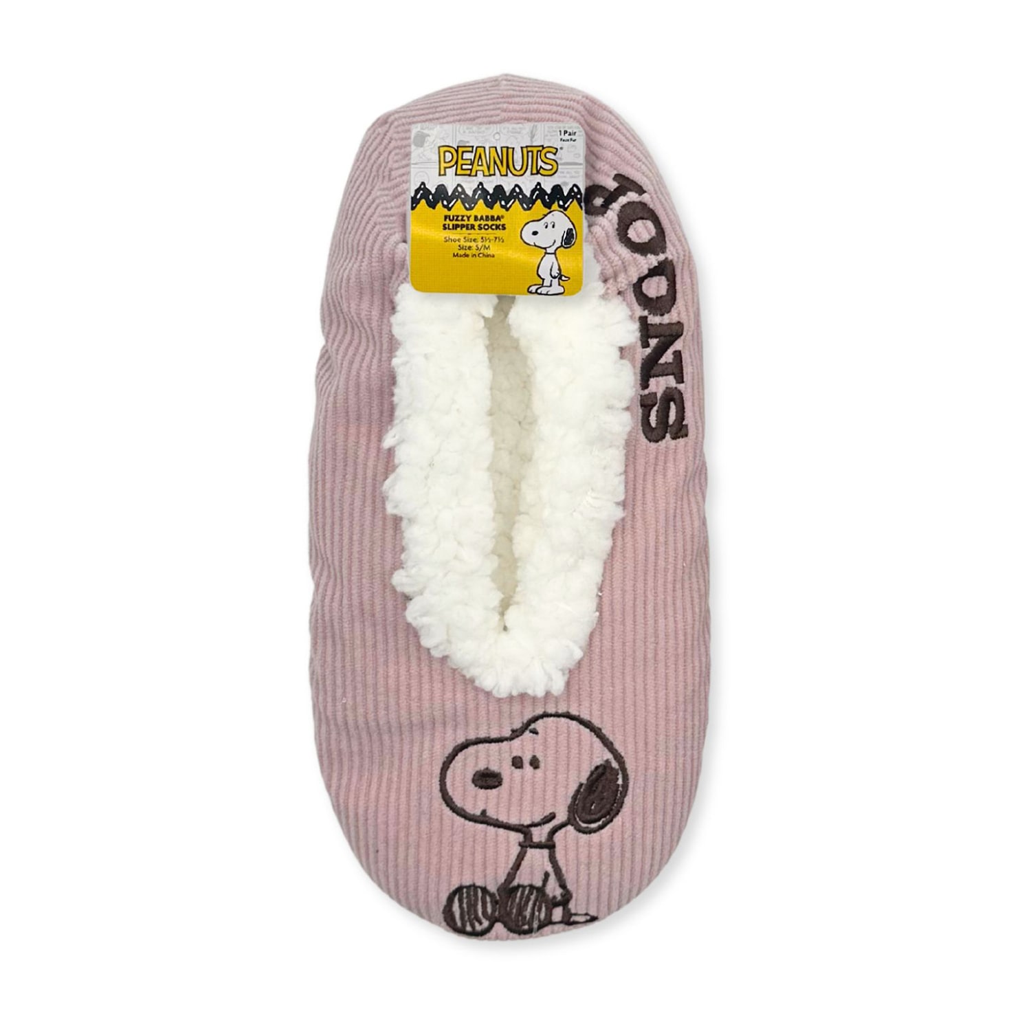 Womens Multi-Pack 1 Pair Peanuts Slipper Socks