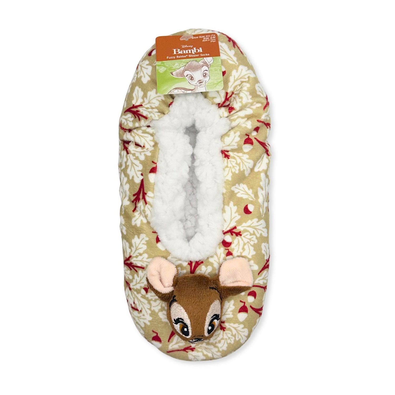 Womens Multi-Pack 1 Pair Bambi Slipper Socks
