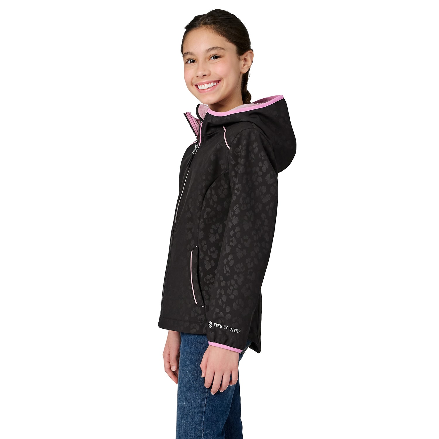 Free Country Big Kid Girls Water Resistant Softshell Jacket