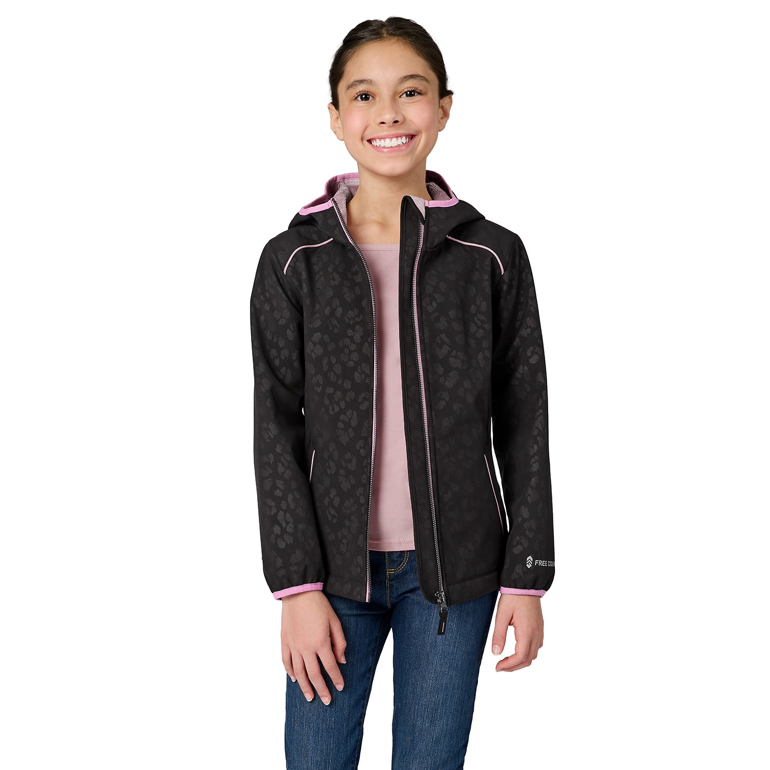 Free Country Big Kid Girls Water Resistant Softshell Jacket