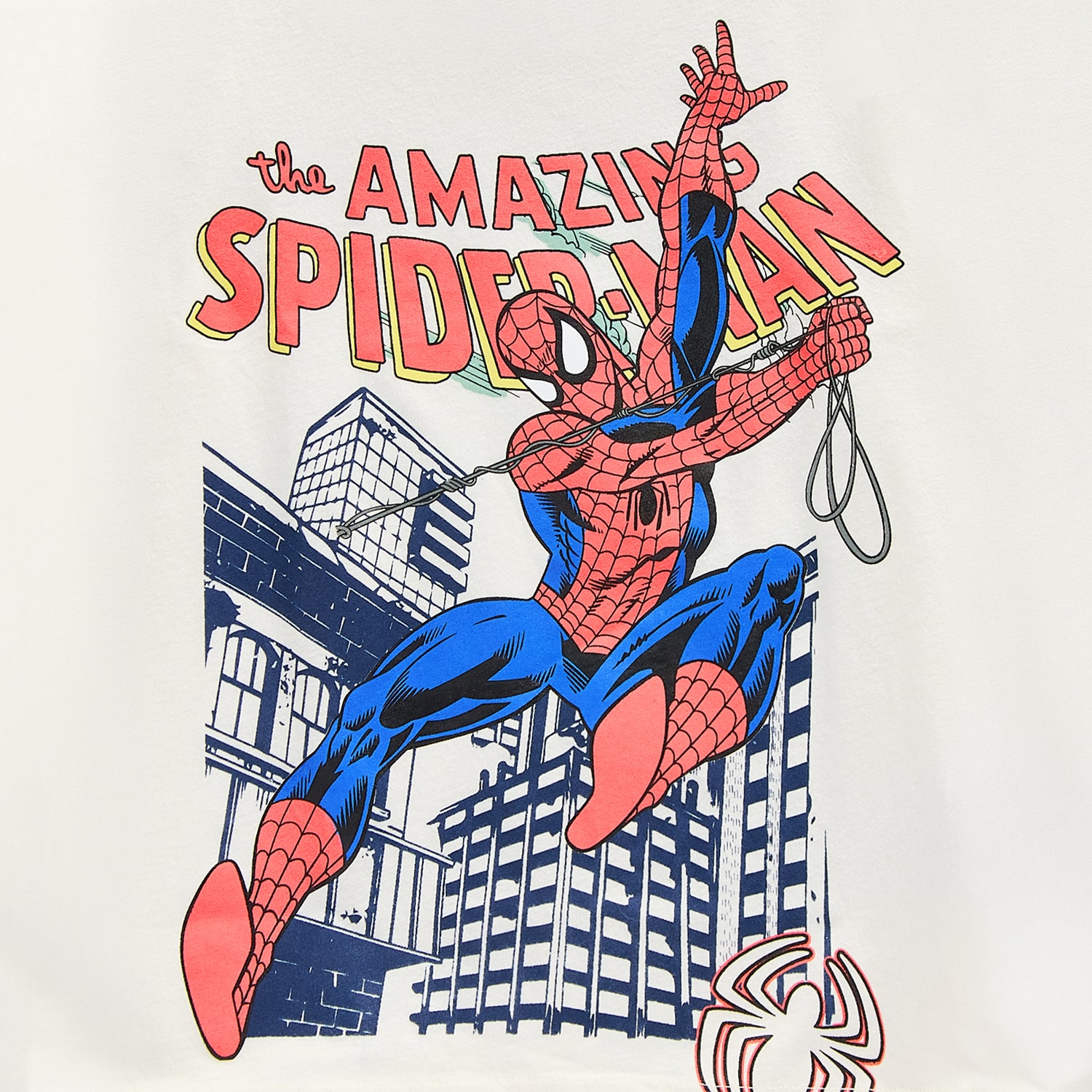 Disney Collection Boys Crew Neck Short Sleeve Regular Fit Marvel Spiderman Graphic T-Shirt
