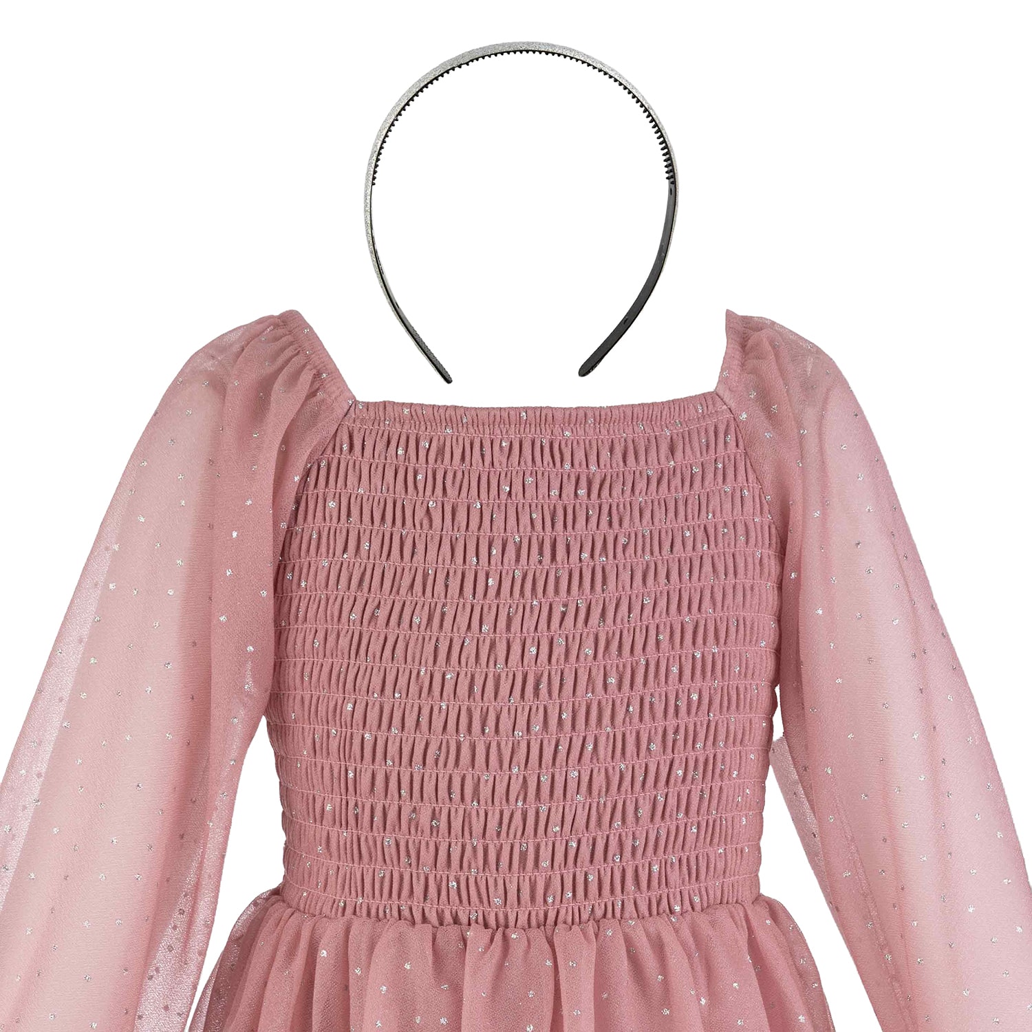 Speechless Girls Bishop Long Sleeve Fit + Flare Dress