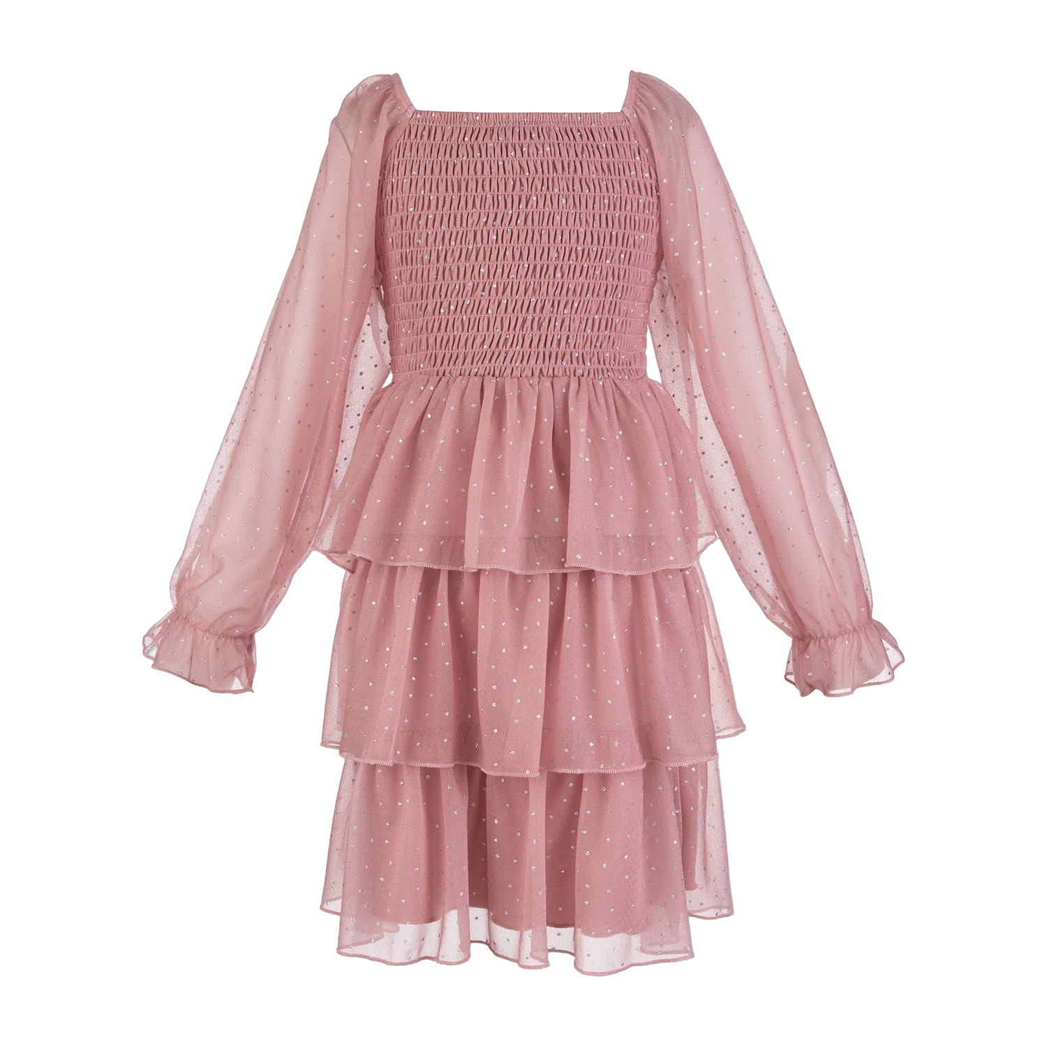 Speechless Girls Bishop Long Sleeve Fit + Flare Dress