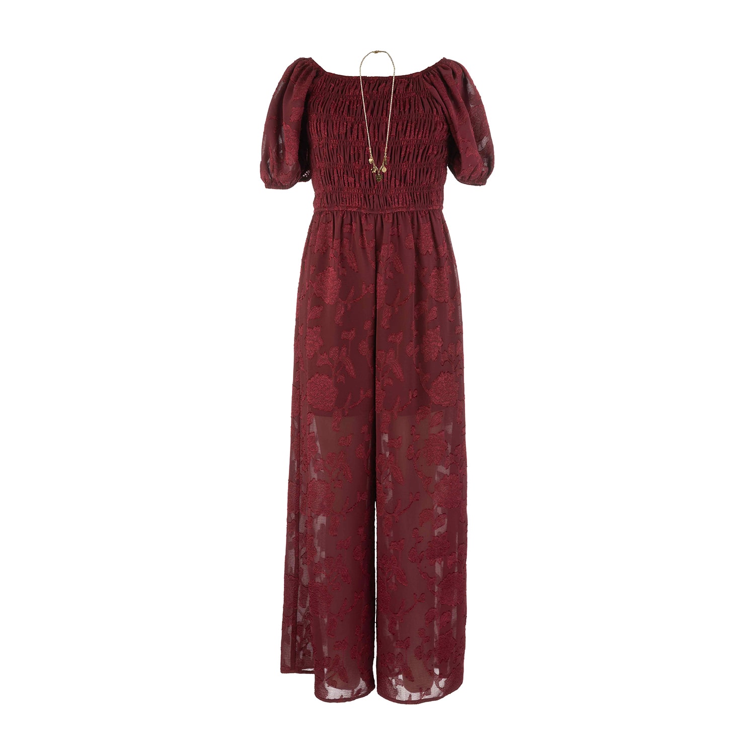 Speechless Girls Square Neck Long Sleeve Jumpsuit