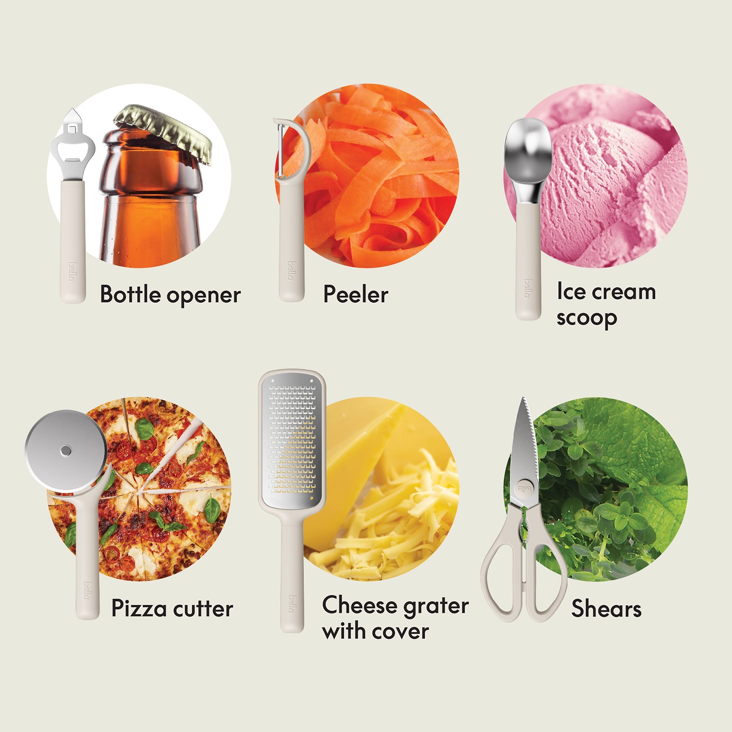 bella™ 7-pc. Kitchen Utensil Set