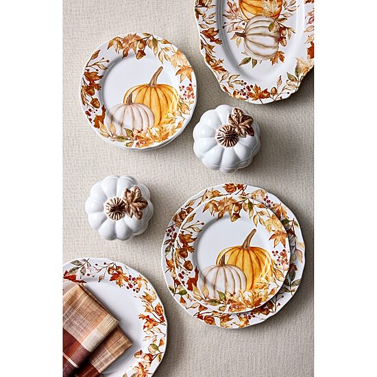 Linden Street Terra Pumpkin 4-pc. Stoneware Dinner Plate