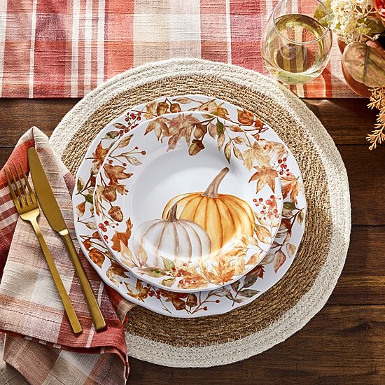Linden Street Terra Pumpkin 4-pc. Stoneware Dinner Plate