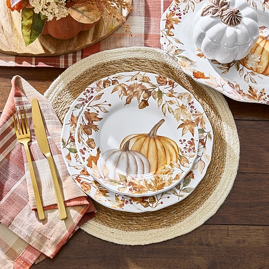 Linden Street Terra Pumpkin 4-pc. Stoneware Salad Plate