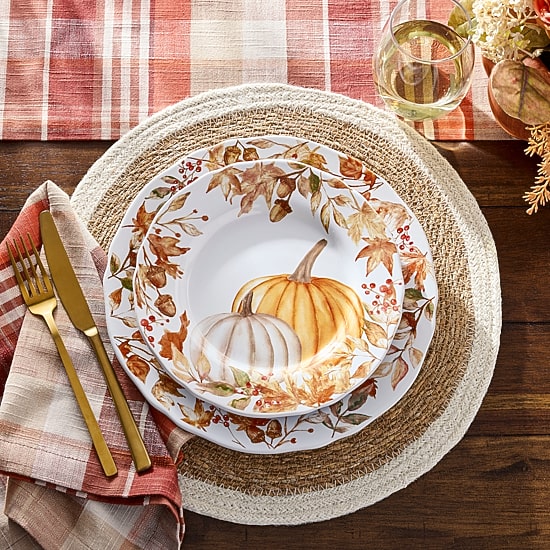 Linden Street Terra Pumpkin 4-pc. Stoneware Salad Plate
