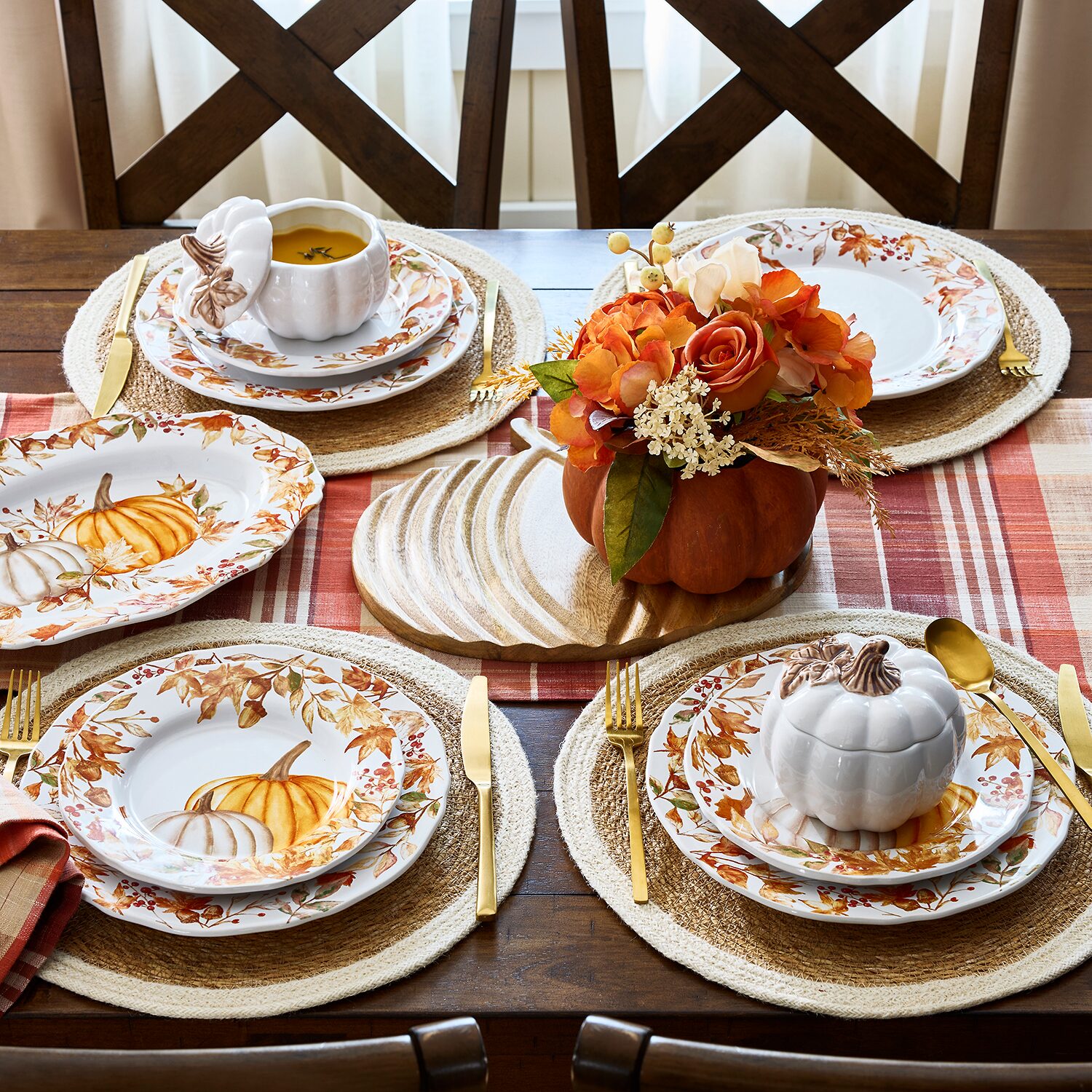 Layering Harvest Heirloom Plaid 4-pc. Napkins