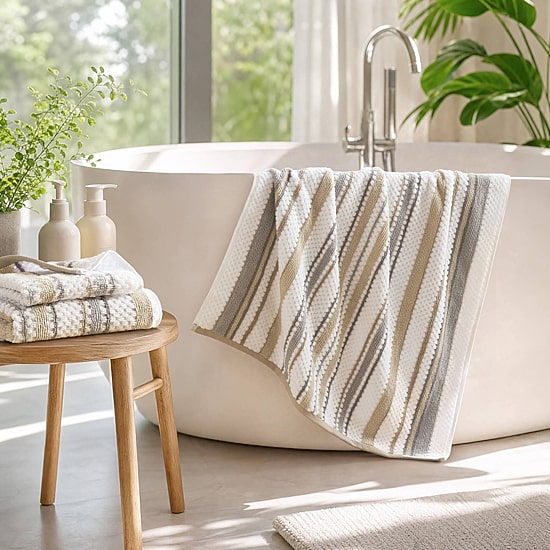 Madison Park Sutton Stripe 6-pc. Bath Towel Set