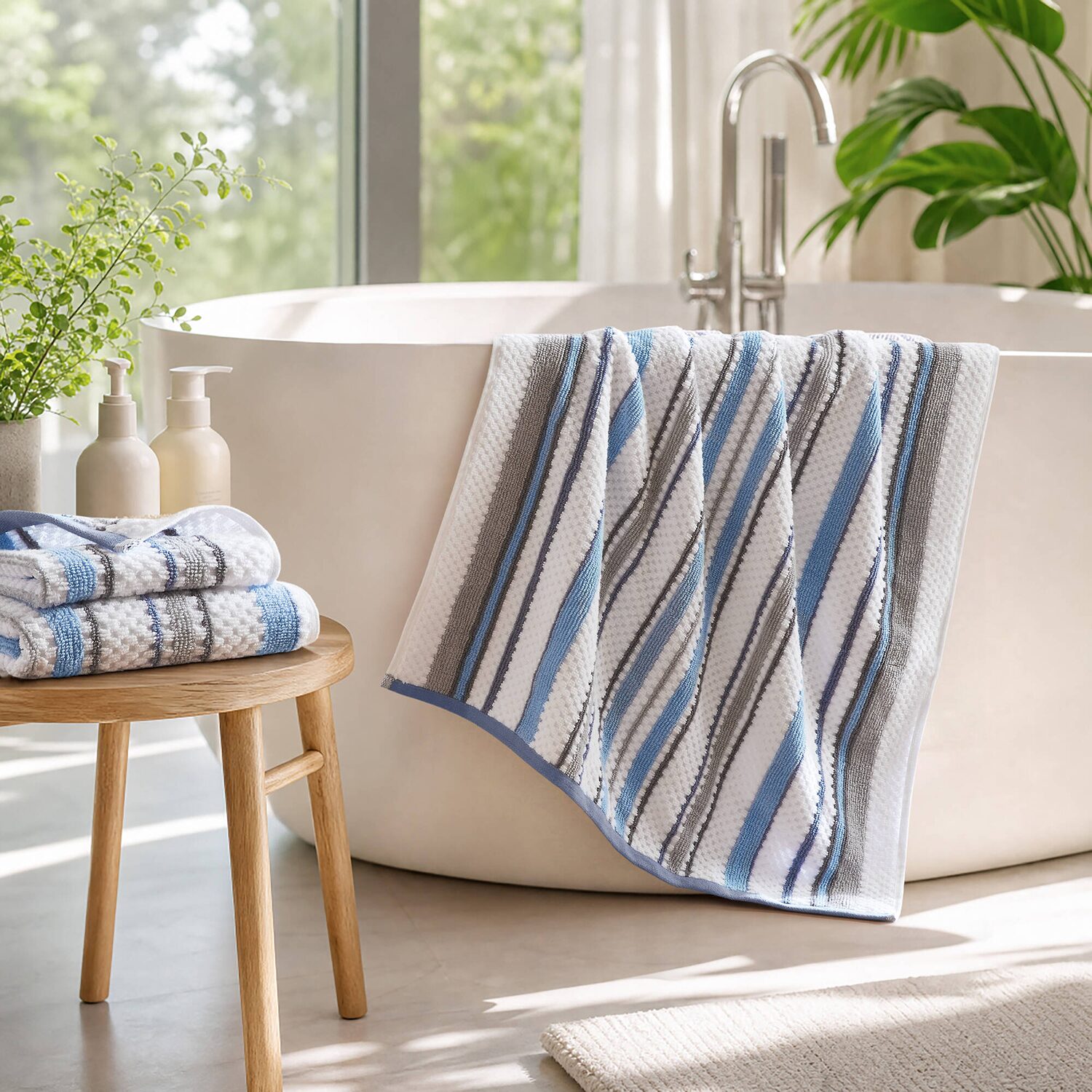 Madison Park Sutton Stripe 6-pc. Bath Towel Set