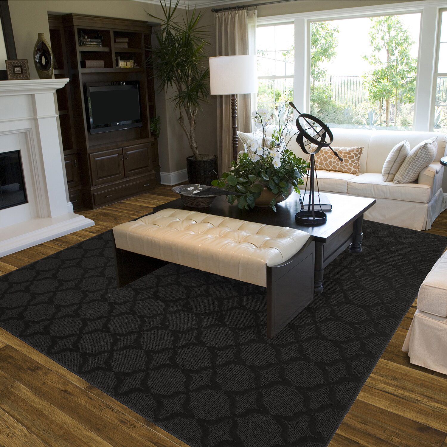 Garland Sparta Geometric Stain Resistant Indoor Square Area Rug