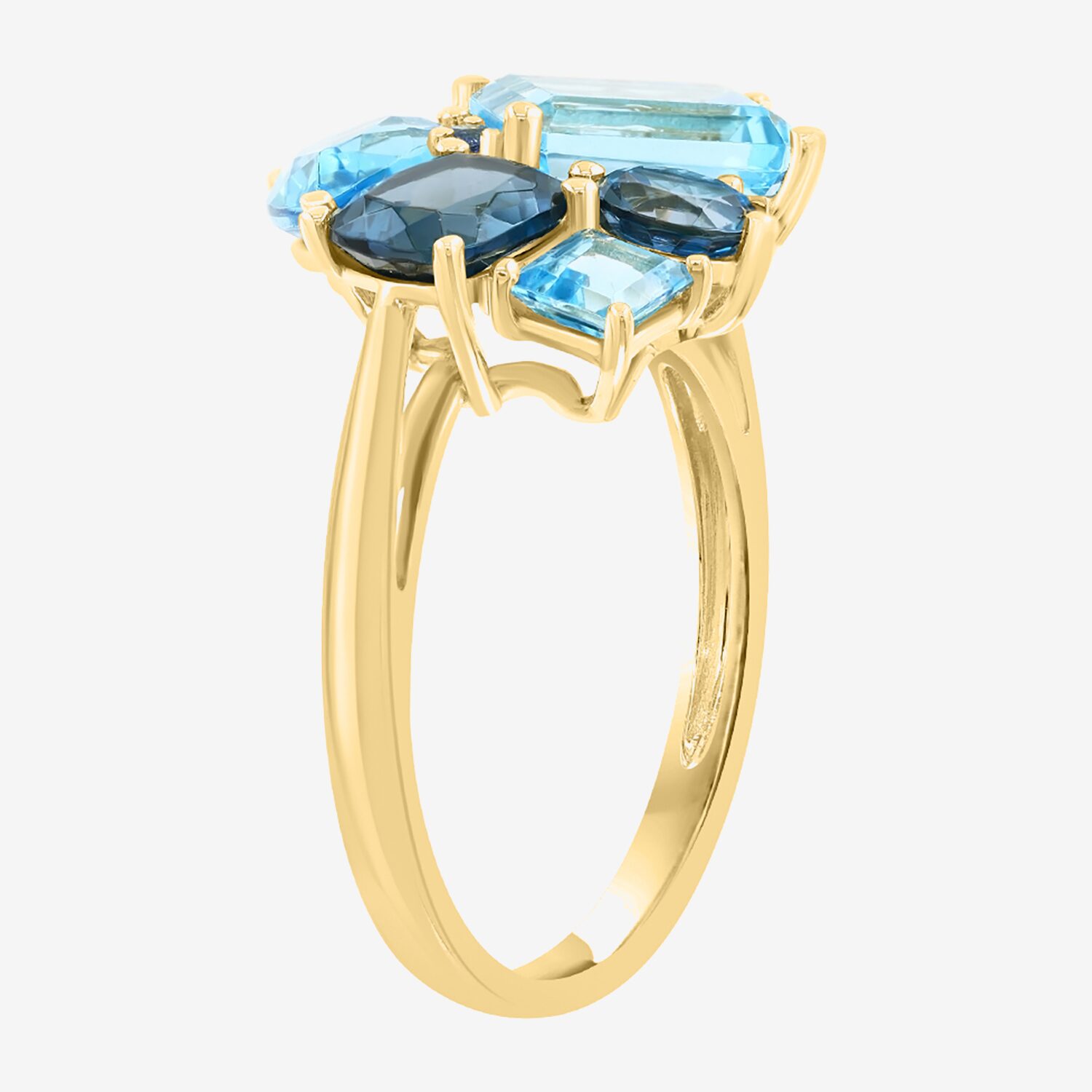 Effy Final Call Limited Quantities! Womens Genuine Blue Topaz 14K Gold Cocktail Ring