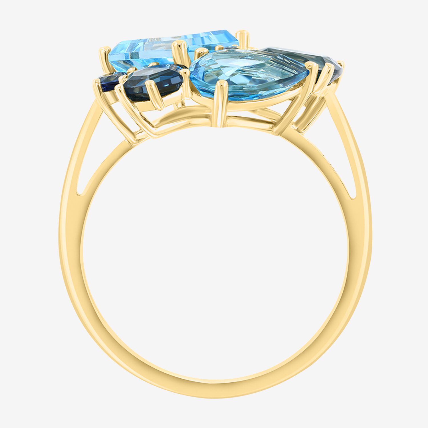 Effy Final Call Limited Quantities! Womens Genuine Blue Topaz 14K Gold Cocktail Ring