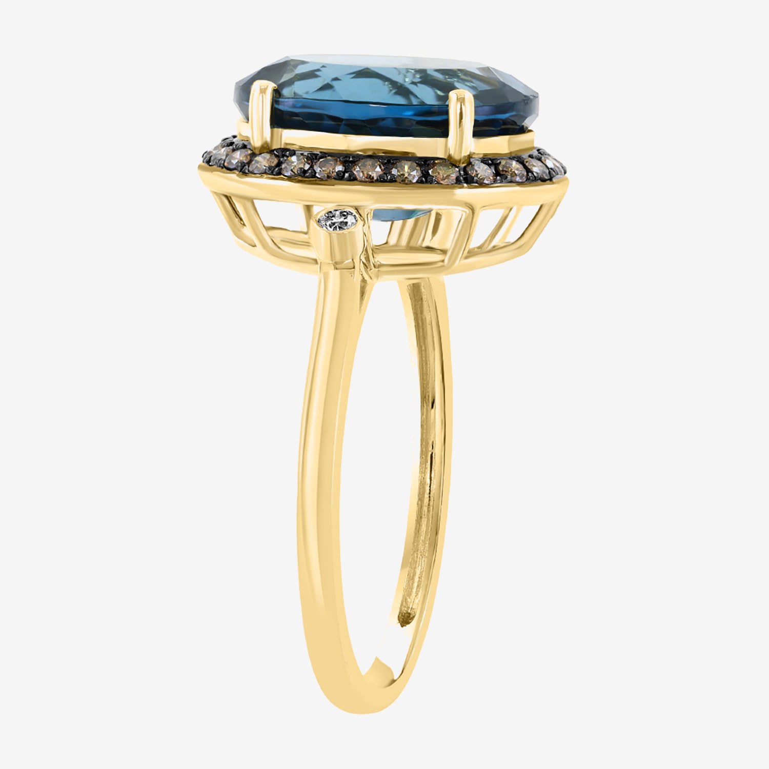 Effy Final Call Limited Quantities! Womens 1/4 CT. T.W. Genuine Blue Topaz 14K Gold Oval Cocktail Ring