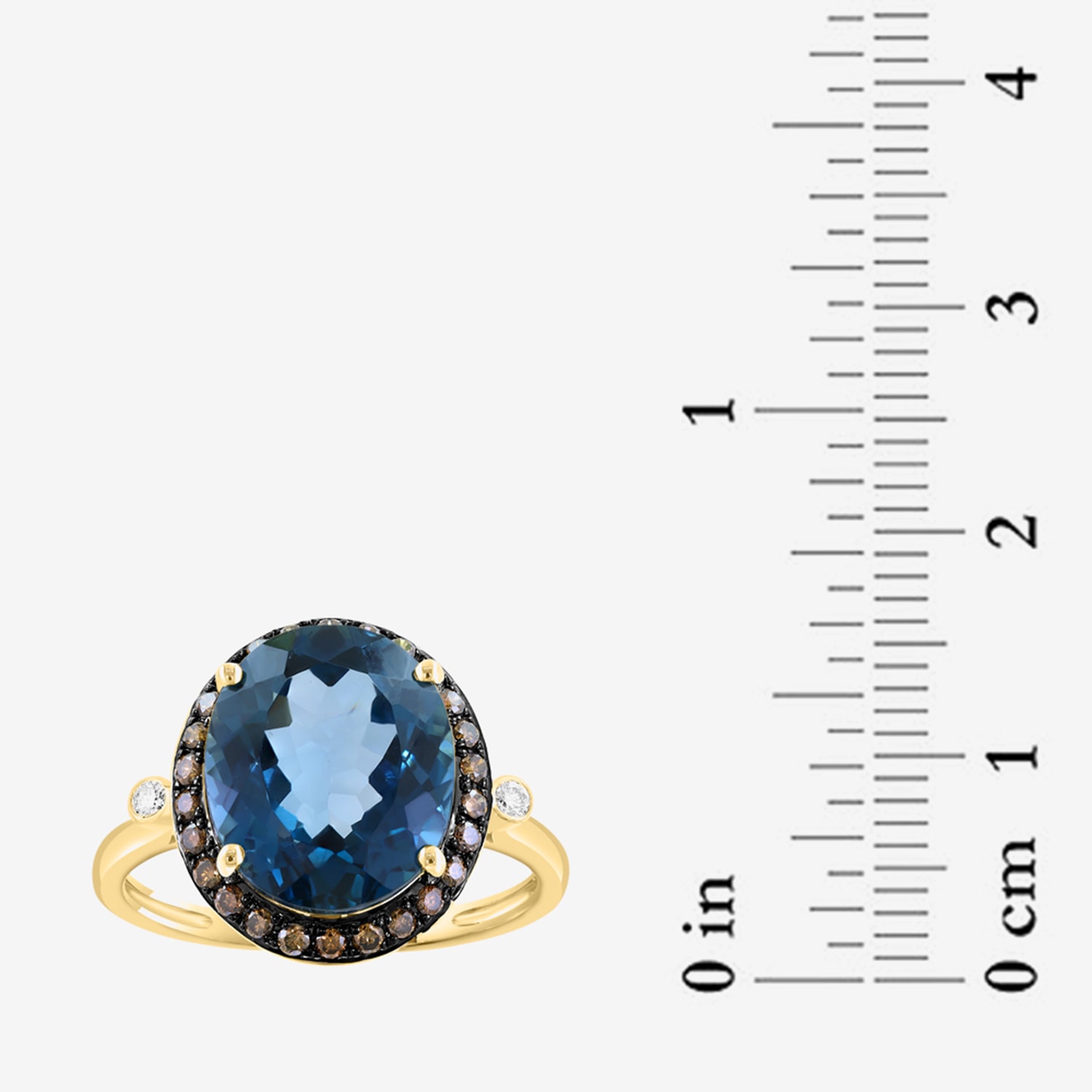 Effy Final Call Limited Quantities! Womens 1/4 CT. T.W. Genuine Blue Topaz 14K Gold Oval Cocktail Ring
