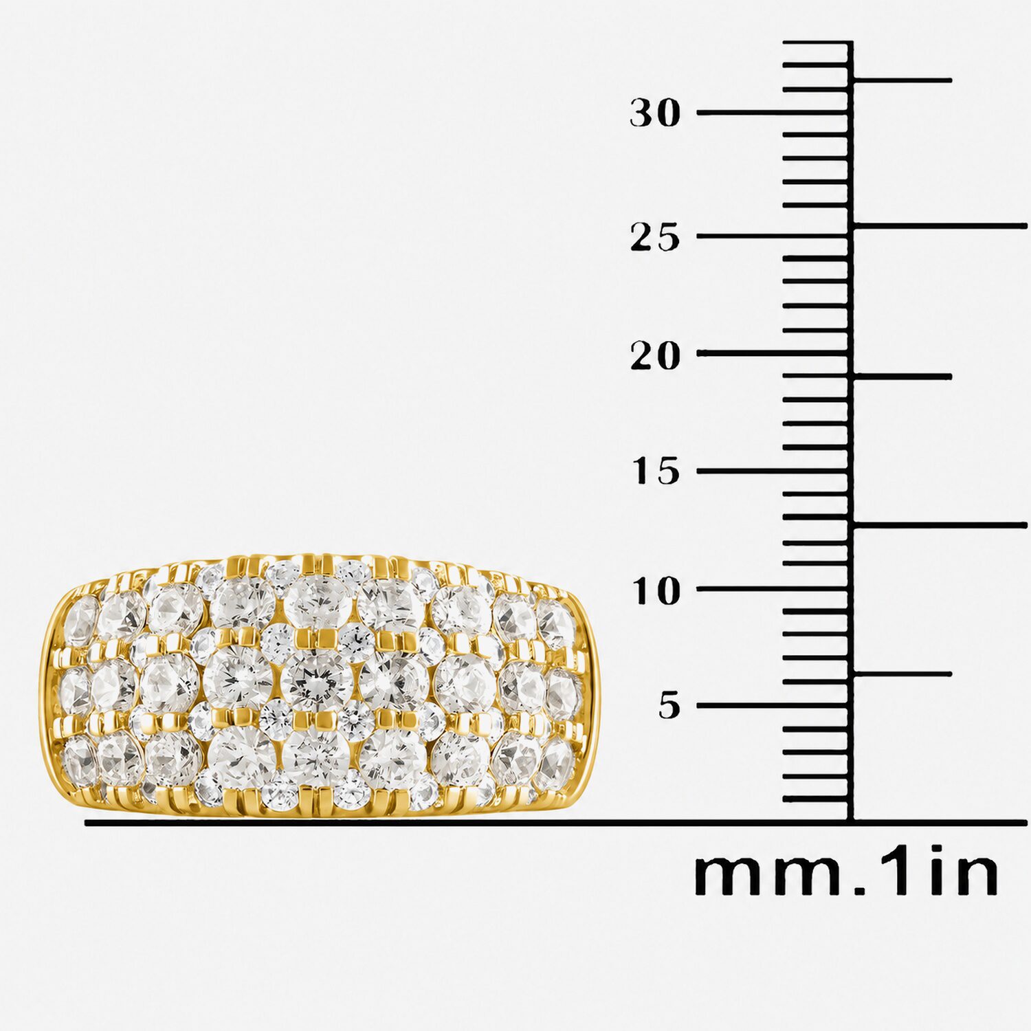 (G / Si1-Si2) Womens 3 CT. T.W. Lab Grown White Diamond Sterling Silver Band