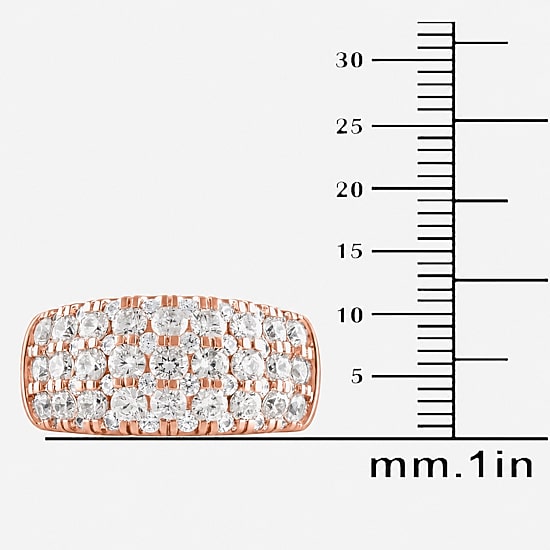 (G / Si1-Si2) Womens 3 CT. T.W. Lab Grown White Diamond Sterling Silver Band