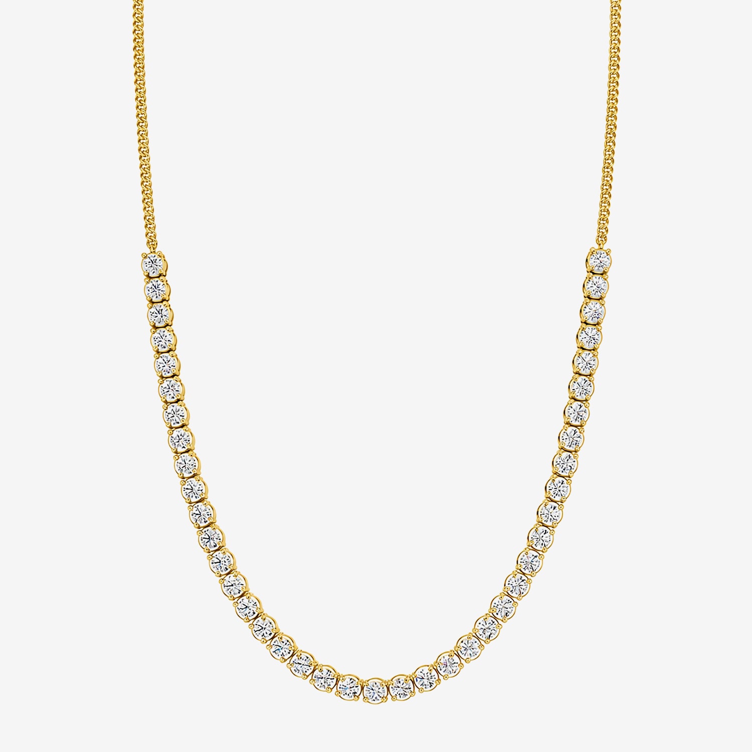(G / Si1-Si2) Womens 3 CT. T.W. Sterling Silver 16 Inch Cable Chain Necklace