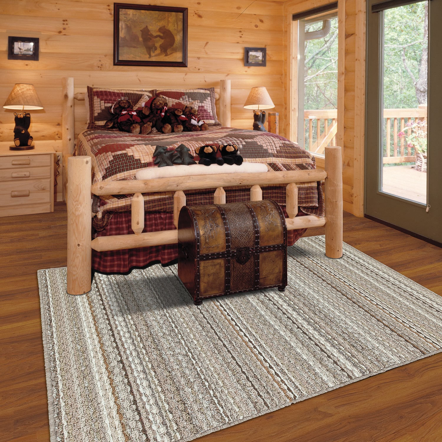 Garland Carnival Earth Tone Tufted Stain Resistant Indoor Rectangular Area Rug