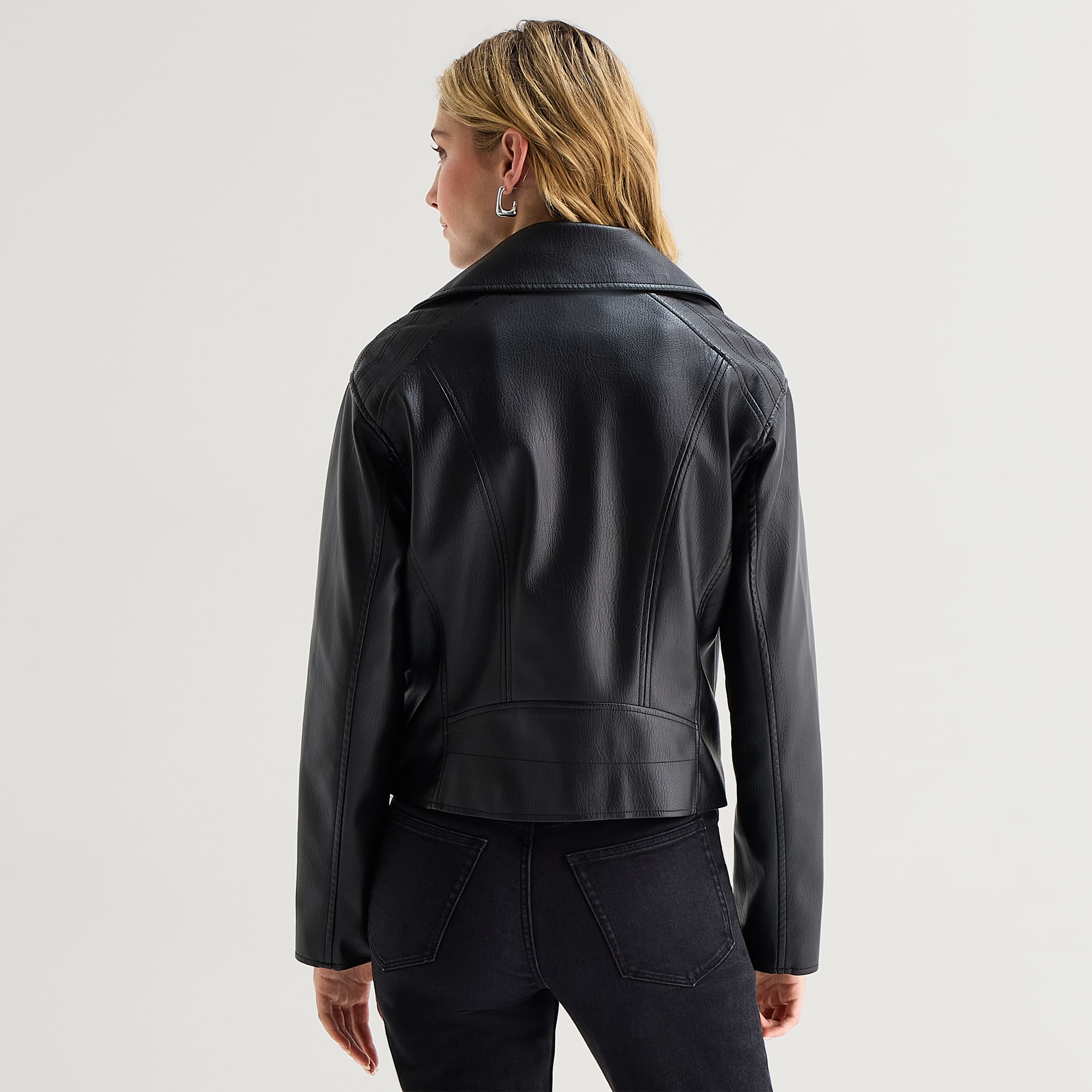 A.N.A Womens Faux Leather Lightweight Jacket