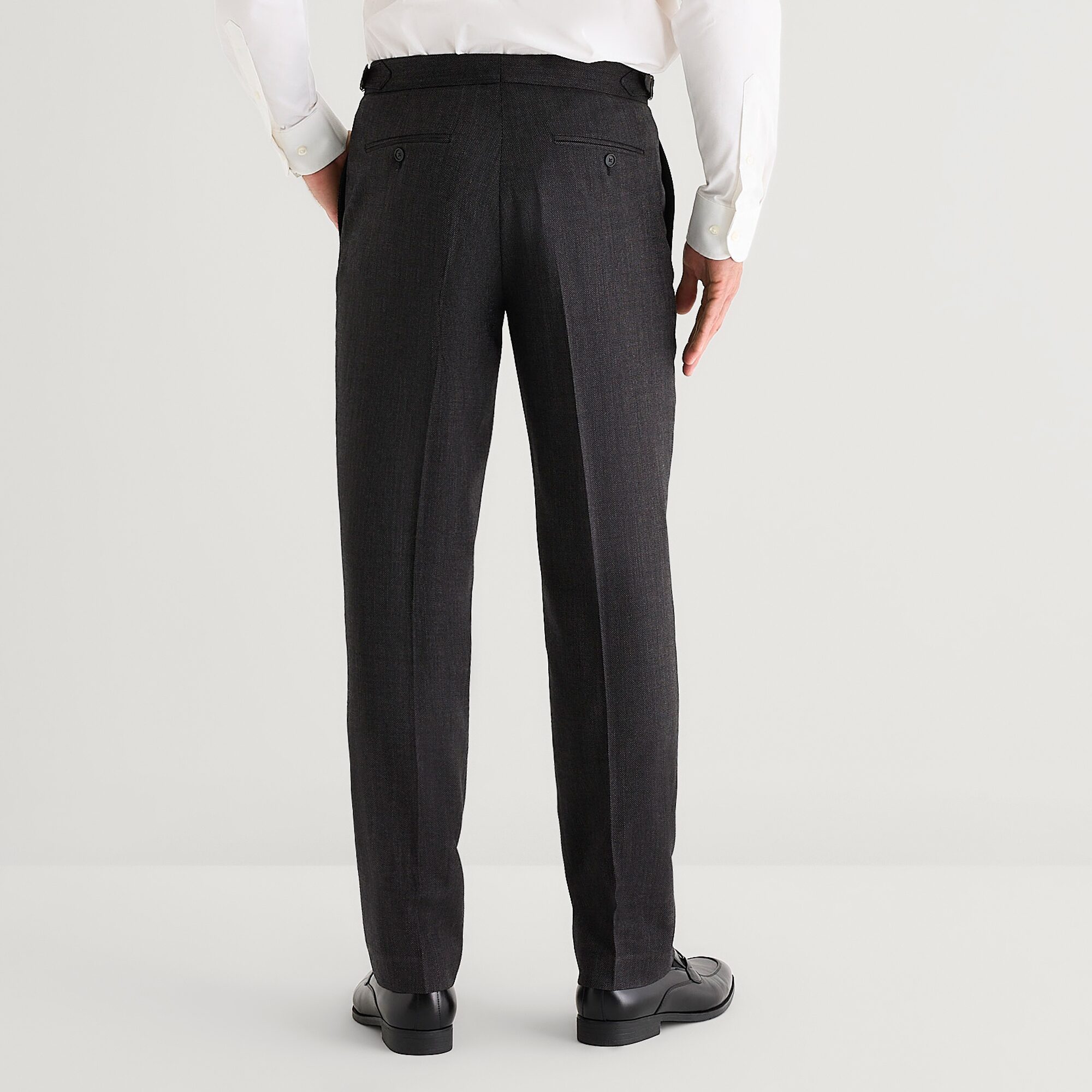 Stafford Wool Blend Side Tab Mens Classic Fit Dress Flat Front Pant