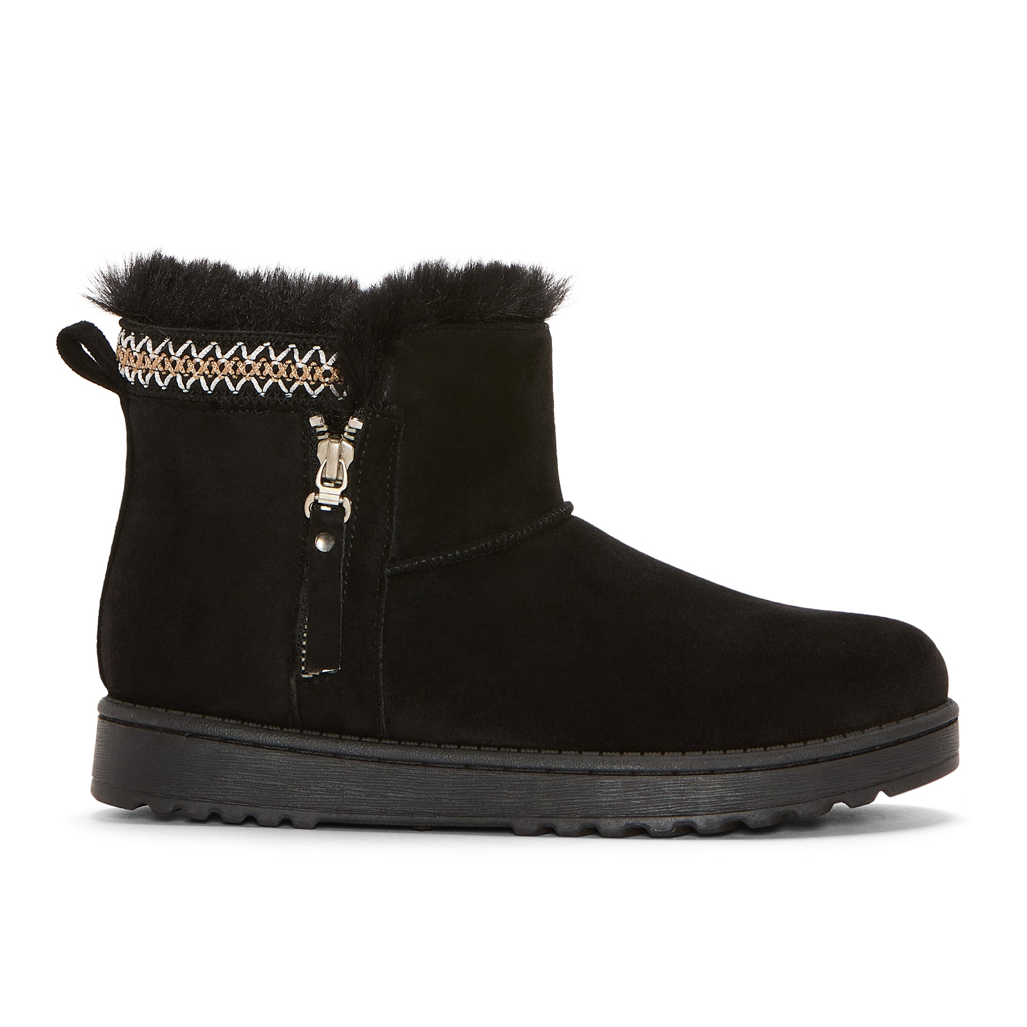 St. John's Bay Womens Stepps Faux Fur Lined Flat Heel Winter Boots