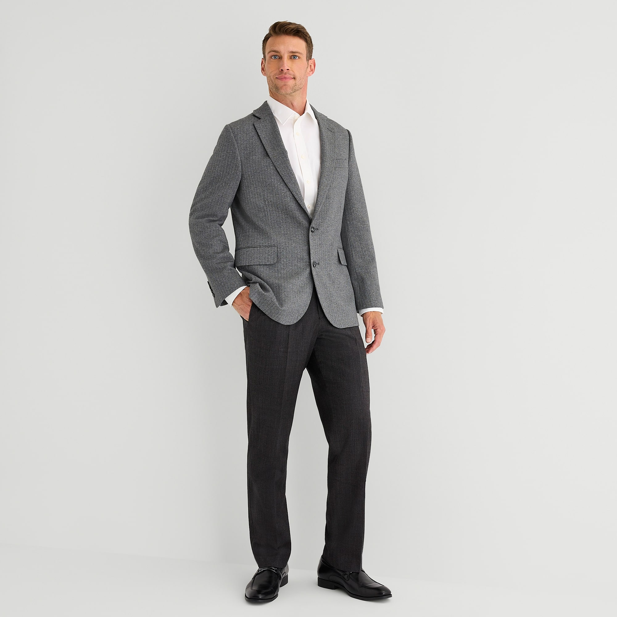 Stafford Herringbone Knit Mens Classic Fit Sport Coat