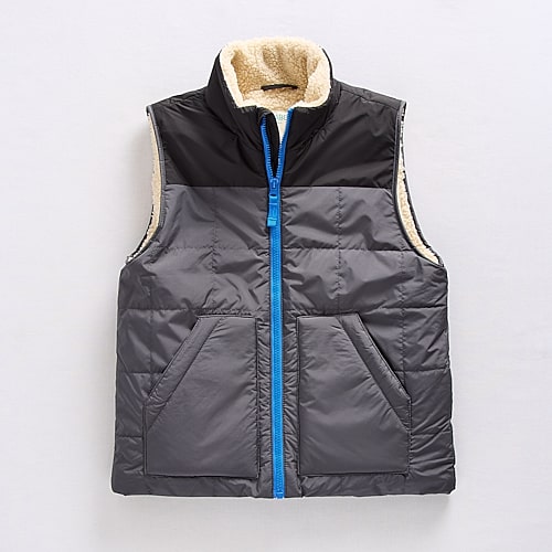 Thereabouts Little & Big Kid Boys Lightweight Quilted Vest In Gray