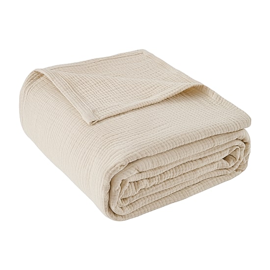 Sweet Home Collection 100% Cotton Muslin, Multi-Layer Breathable, Lightweight & Blanket