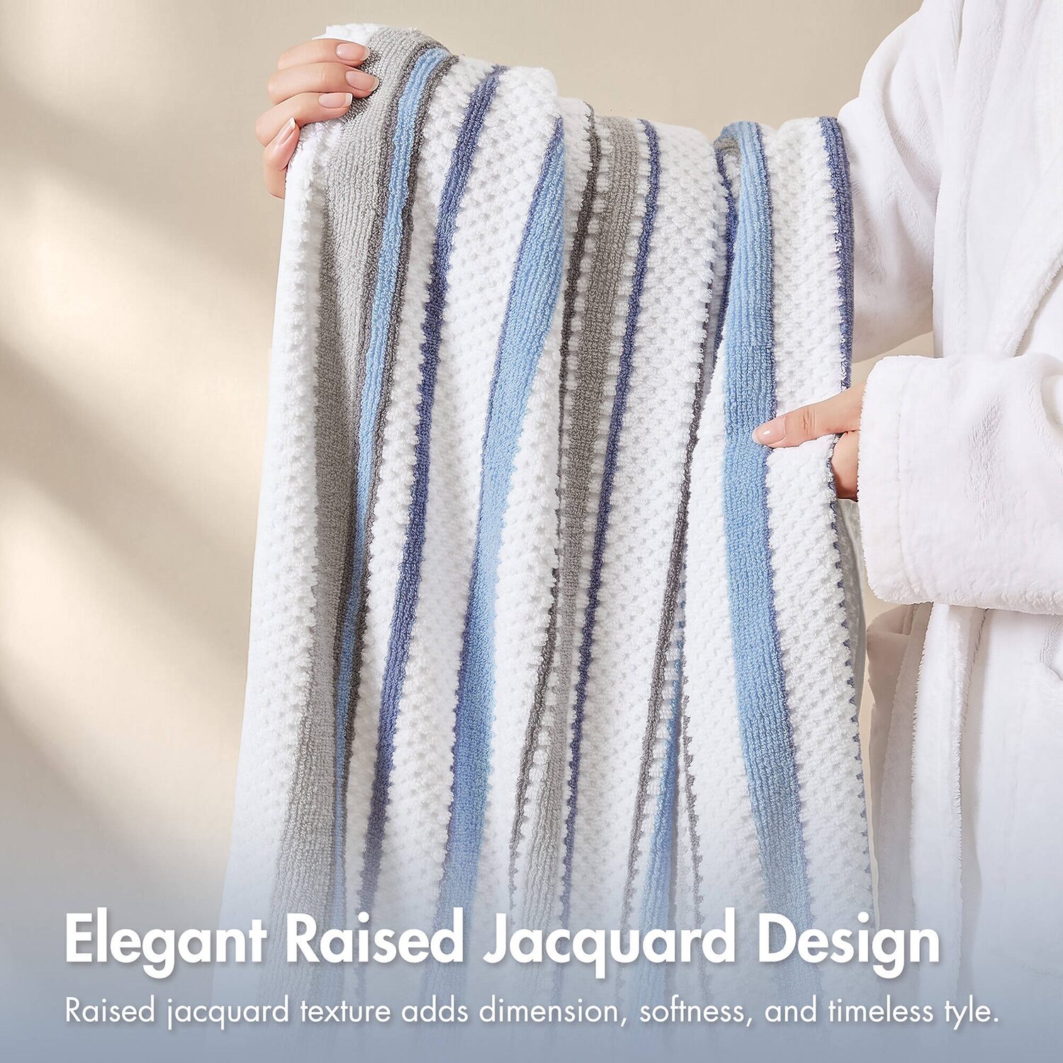 Madison Park Sutton Stripe 6-pc. Bath Towel Set