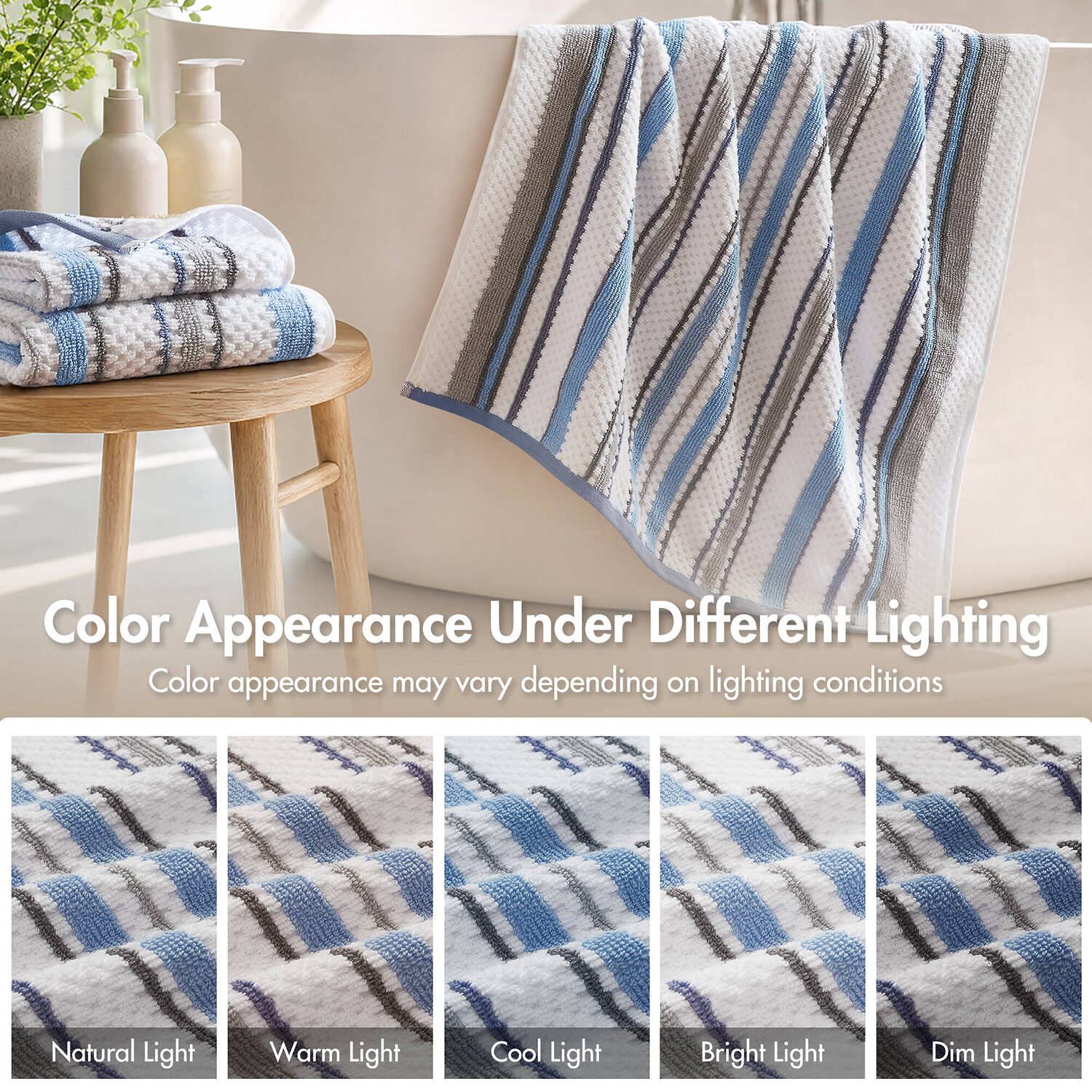 Madison Park Sutton Stripe 6-pc. Bath Towel Set