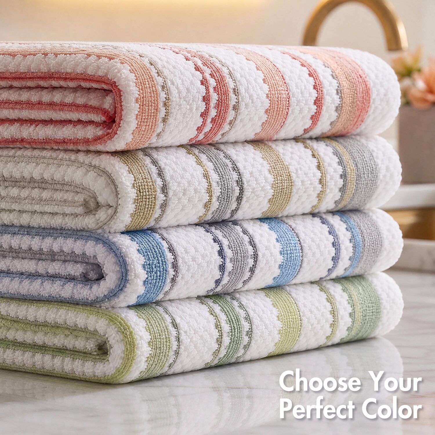 Madison Park Sutton Stripe 6-pc. Bath Towel Set