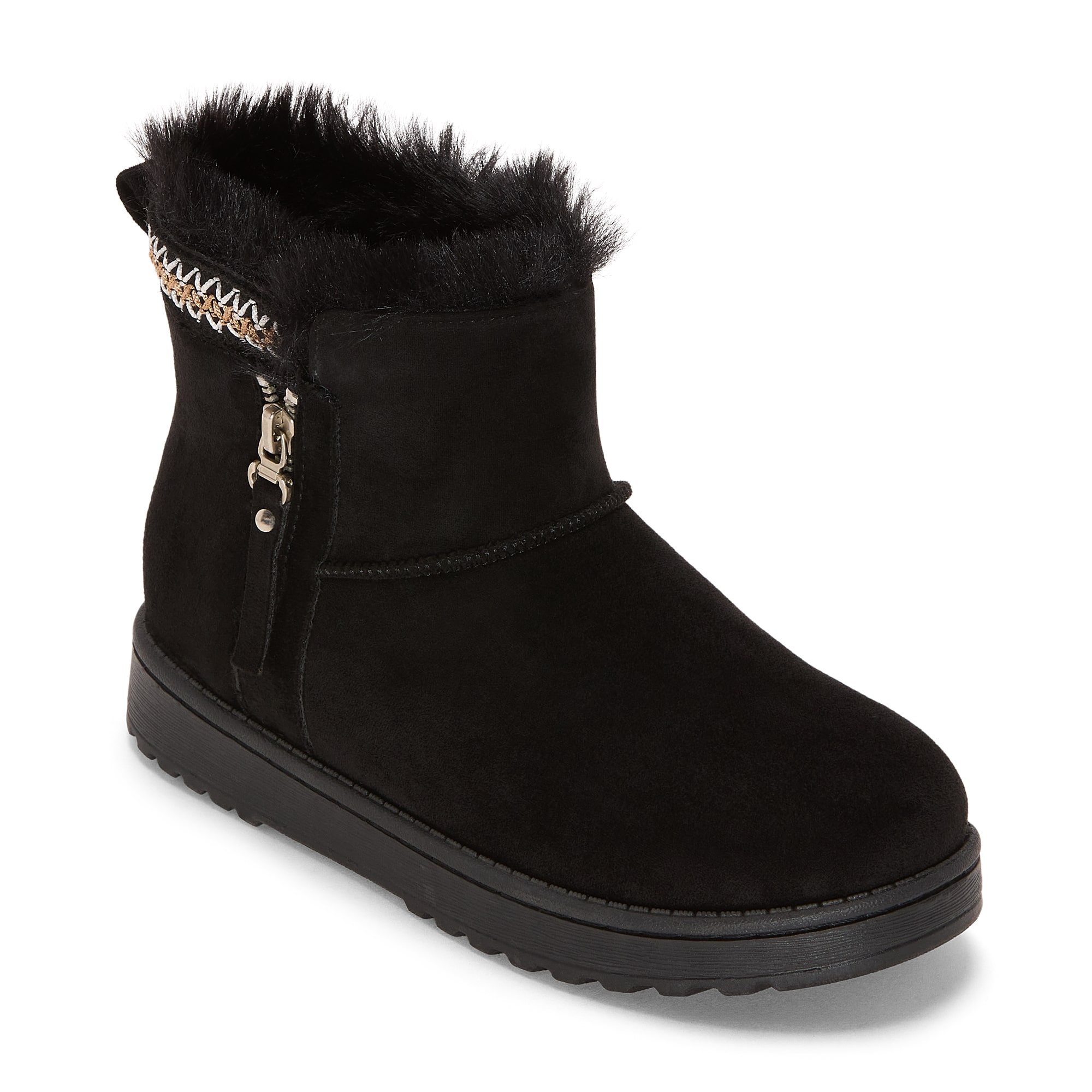 St. John's Bay Womens Stepps Faux Fur Lined Flat Heel Winter Boots