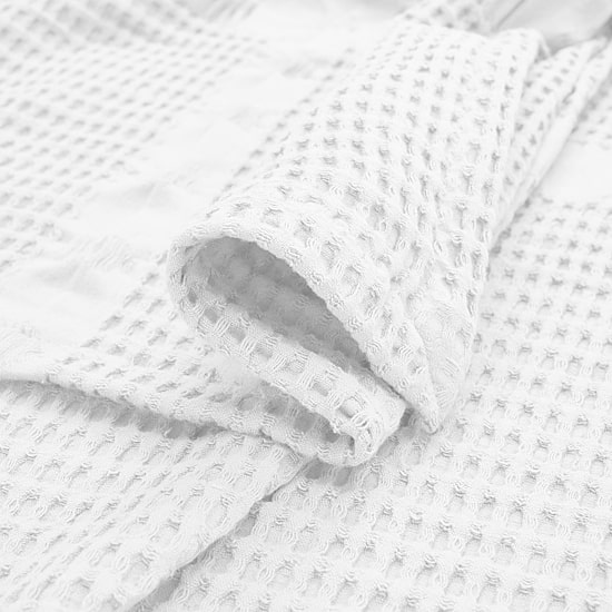 SUPERIOR® Waffle Weave All Season  Breathable 100% Cotton Midweight Blanket